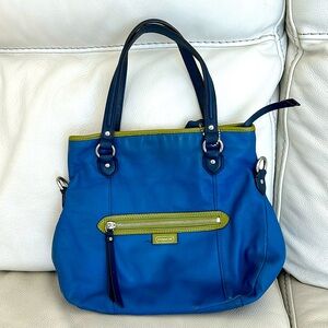 Blue Coach bag